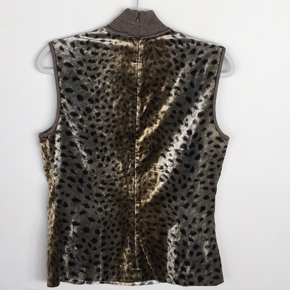 Emanuel Ungaro, Animal Print Velvet Top - Picture 2 of 5